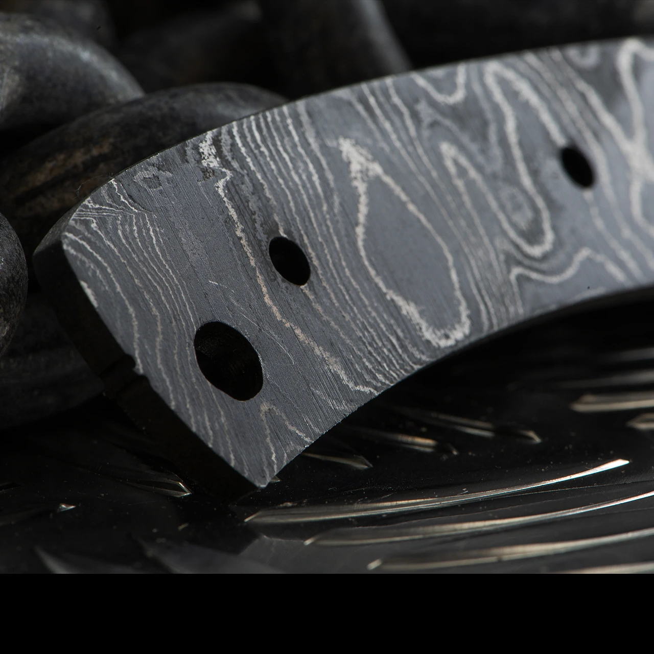 Alabama Damascus Drop Point Blade Blank 4 Alabama Damascus Drop Point Blade Blank - Image 2