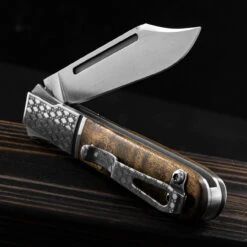 Andre De Villiers Gambler Burlwood NLA Folding Knife -Survivor Gear Shop ADV GAMB WOOD NLA.3 30727.1672843737.1280.1280 94996.1672844613