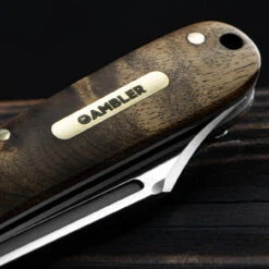 Andre De Villiers Gambler Burlwood NLA Folding Knife -Survivor Gear Shop ADV GAMB WOOD NLA.5 25387.1672843737.1280.1280 40562.1672844613