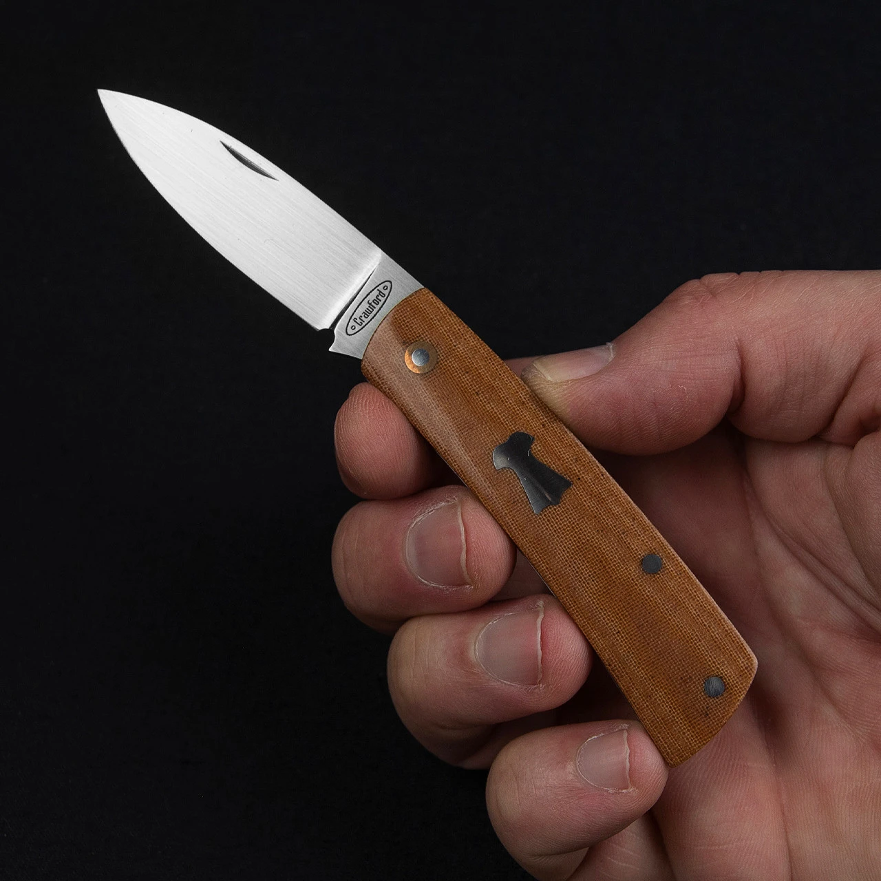 Chris Crawford Custom EDC-B Slipjoint Brown 3 Chris Crawford Custom EDC-B Slipjoint Brown