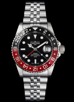 Davosa Ternos Pro GMT Automatic Black/Red Pentalink -Survivor Gear Shop DAVOS 16157109 32148.1646734372
