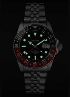 Davosa Ternos Pro GMT Automatic Black/Red Pentalink