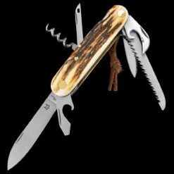 Fox Multipurpose Pocket Knife Stag 7 -Survivor Gear Shop FOX 226 7 SCE03 36470.1678276057