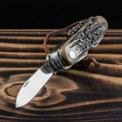 Fox Multipurpose Pocket Knife Stag 8 14 Fox Multipurpose Pocket Knife Stag 8 -Survivor Gear Shop FOX 2268 SCE.3 47103.1678276553