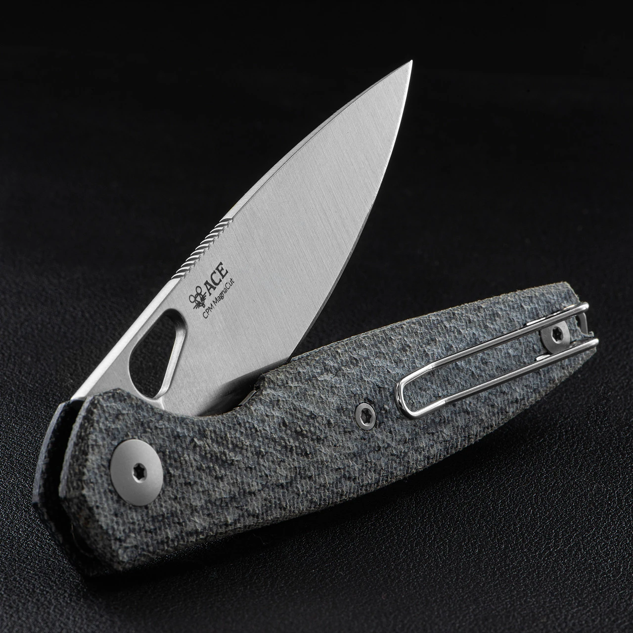 GiantMouse ACE REO Denim Micarta Folding Knife 6 GiantMouse ACE REO Denim Micarta Folding Knife - Image 4