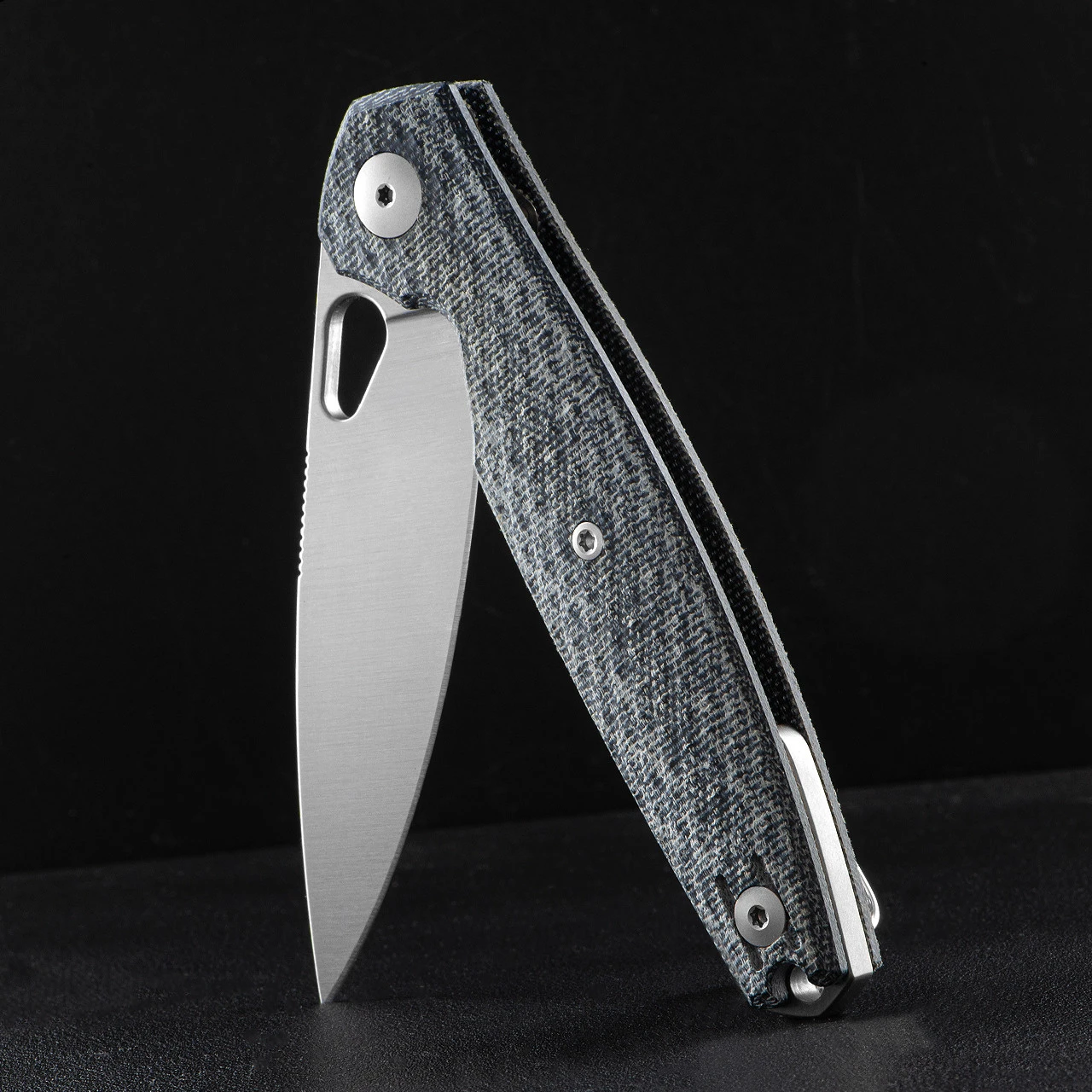 GiantMouse ACE REO Denim Micarta Folding Knife 4 GiantMouse ACE REO Denim Micarta Folding Knife - Image 2