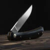 Hen And Rooster Buffalo Horn Folding Knife