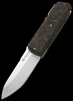 Maserin Silver 410 Fat Carbon "Gold Dark Matter" Folding Knife -Survivor Gear Shop MAS410 G 08696.1689087657